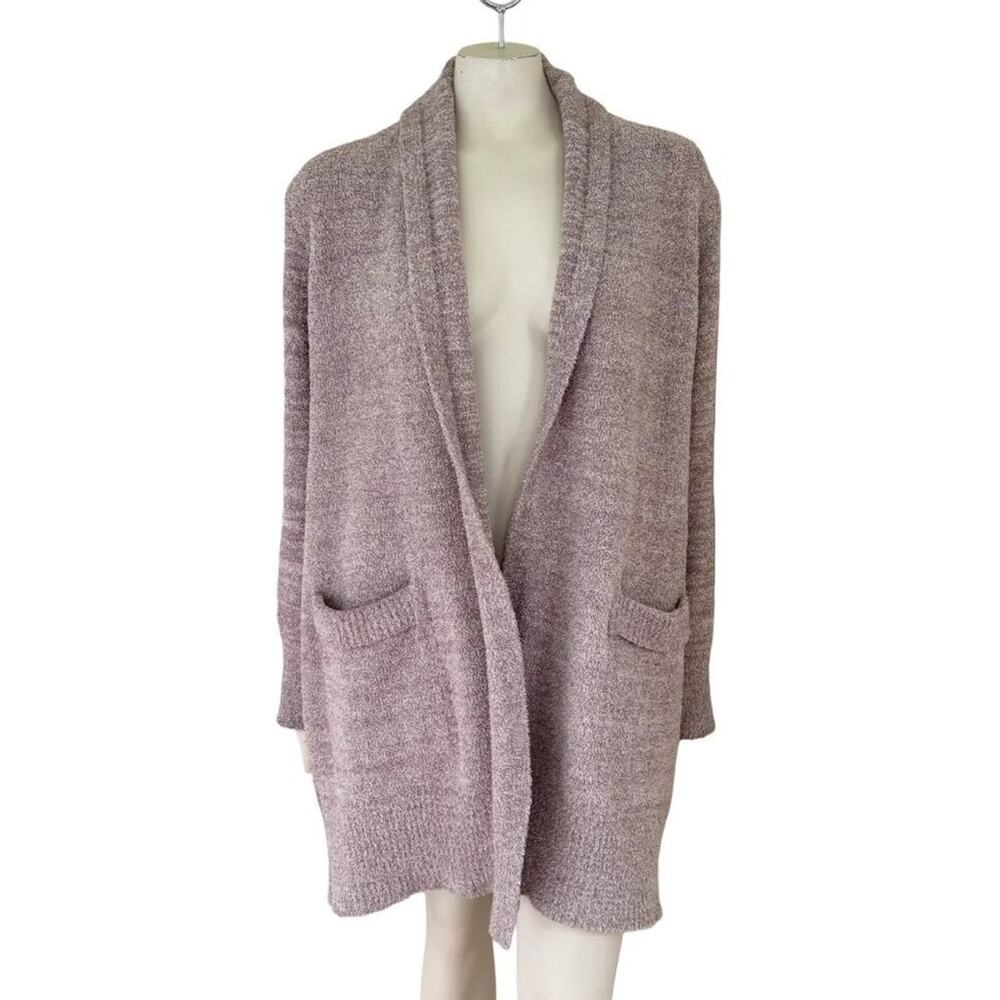 BAREFOOT DREAMS CozyChic Cali Cardigan in Vintage Rose Pink SZ L